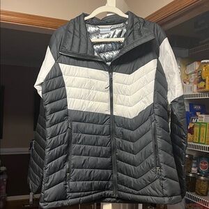 Columbia Black and Silver Puffer Jacket